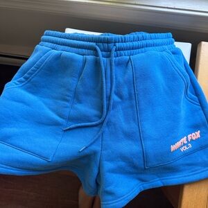blue white fox shorts